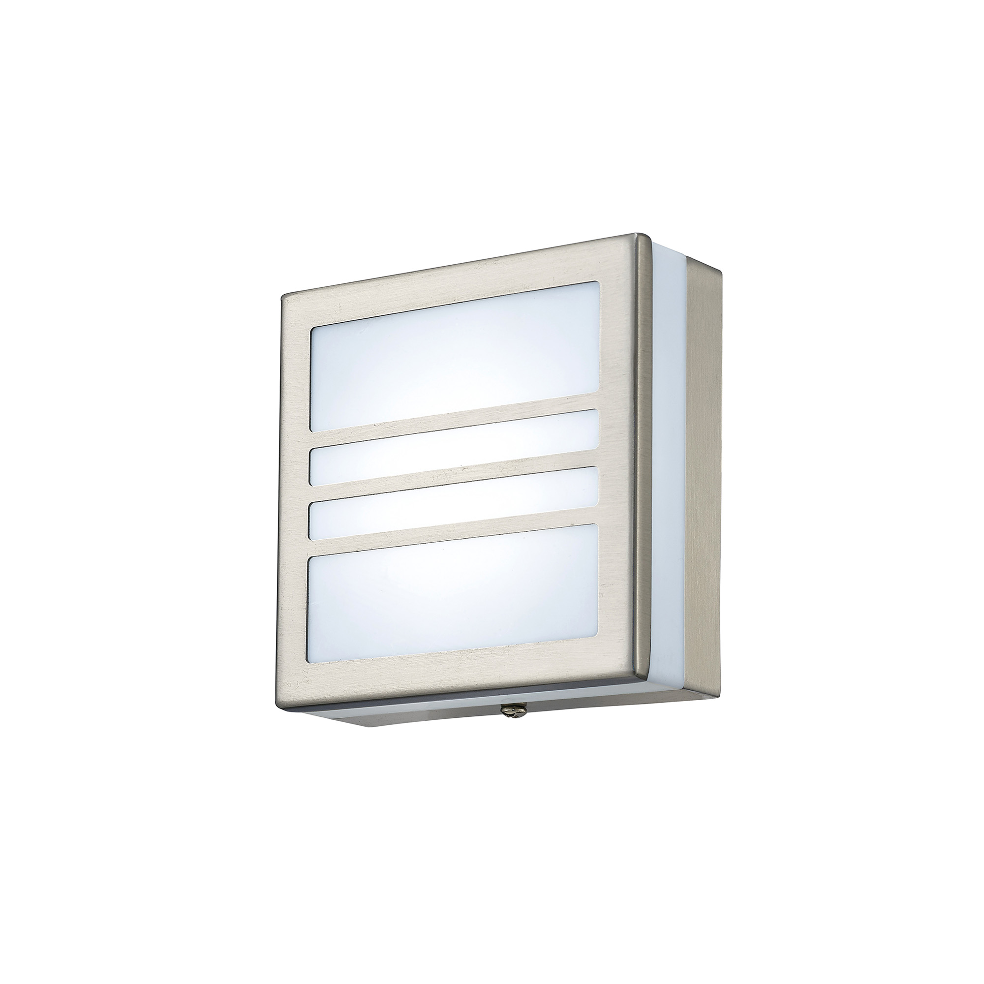 D0082  Aldo IP44 2.4W LED Square Wall Lamp Stainless Steel